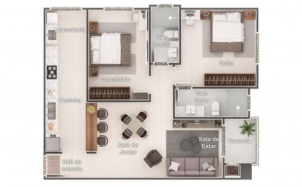 Planta baixa Sunrise Residence