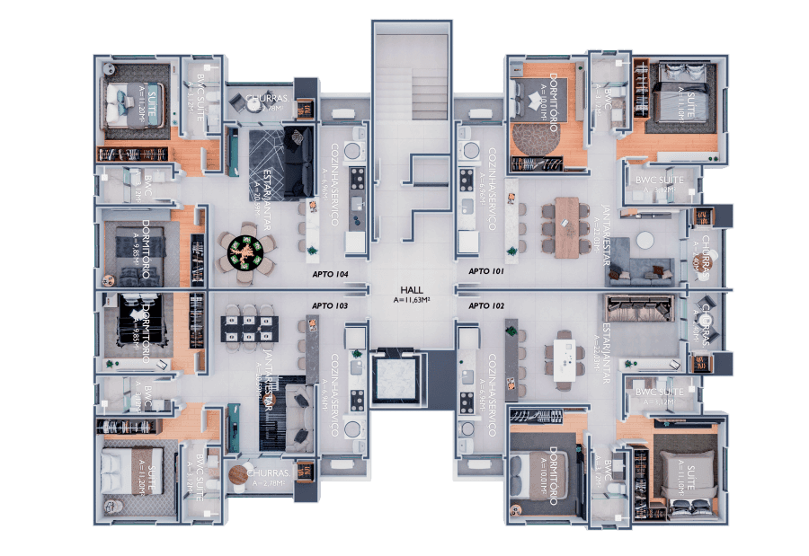 Planta baixa Sunset Residence